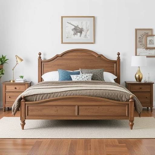 The 'Parliament' Bed: A queen-size bed frame with an upholstered headboard featuring tufted detailing.